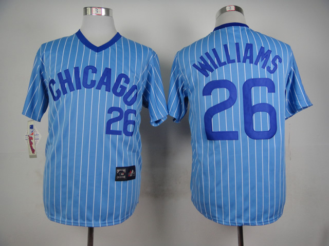 Men Chicago Cubs #26 Williams Blue Throwback MLB Jerseys->chicago cubs->MLB Jersey